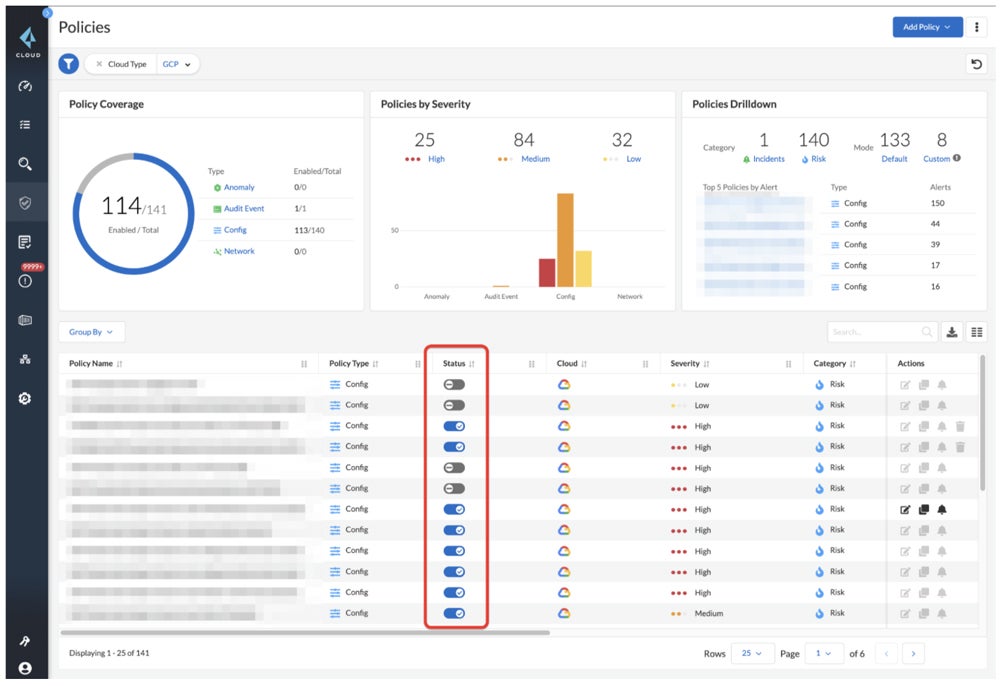 Palo Alto interface.