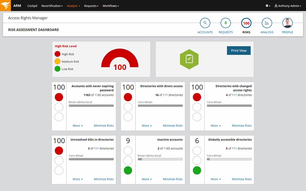 Sample security auditing tool from SolarWinds.