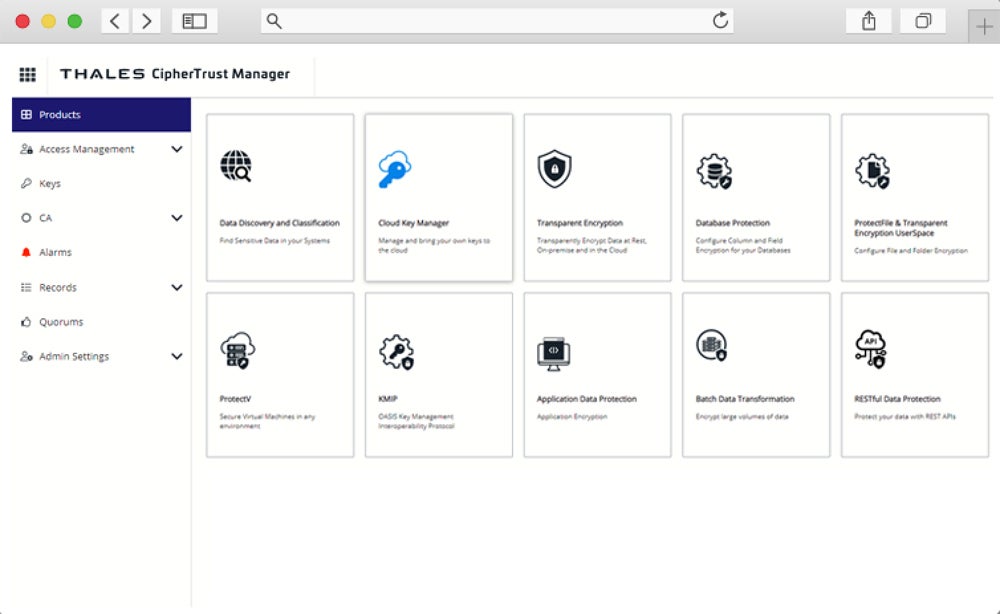 Thales CipherTrust Manager.
