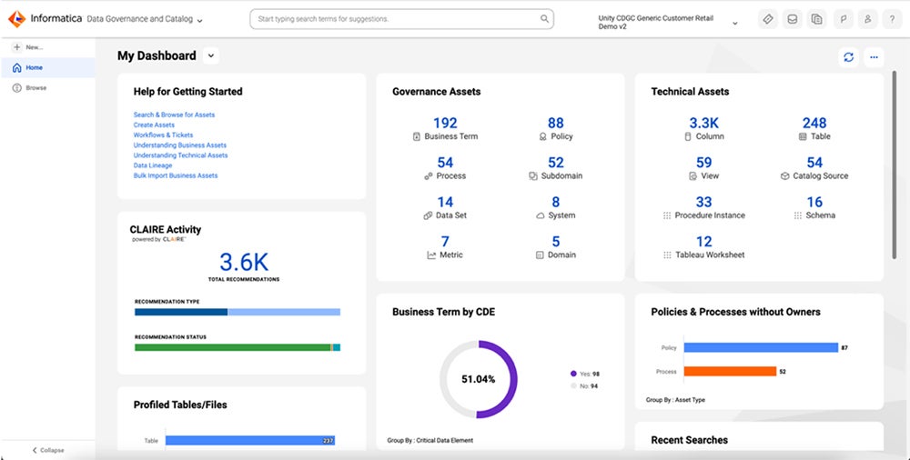 Informatica interface screenshot.