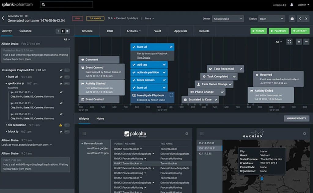 splunk soar incident dashboard